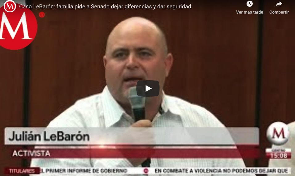MILENIO: Julián LeBarón pide a Senado “por amor de Dios” dejar diferencias y frenar violencia