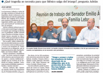 UNIVERSAL Senadores desertaron de la obligación: LeBarón