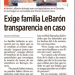 EXCELSIOR Exige LeBarón transparencia en el caso