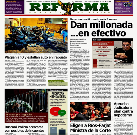 REFORMA Eligen a Rios Farjat Ministra de la Corte