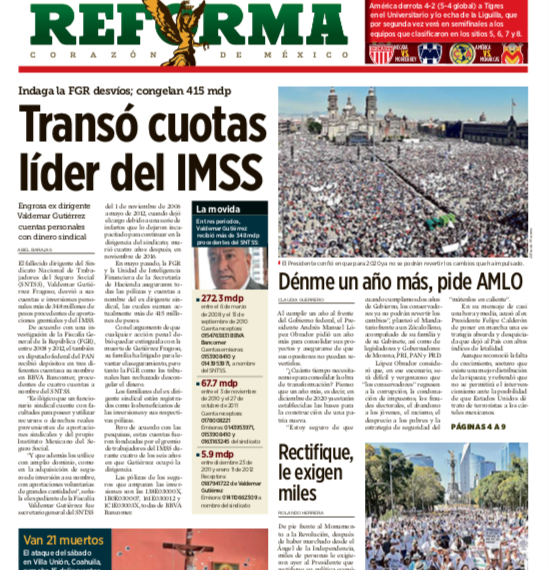 REFORMA Dénme  1 año más, pide AMLO