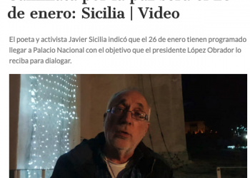 Caminata por la paz será el 23 de enero: Sicilia