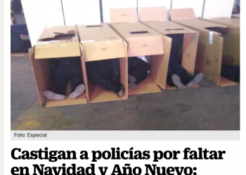 Castigan a policías duermen en cajas de cartón