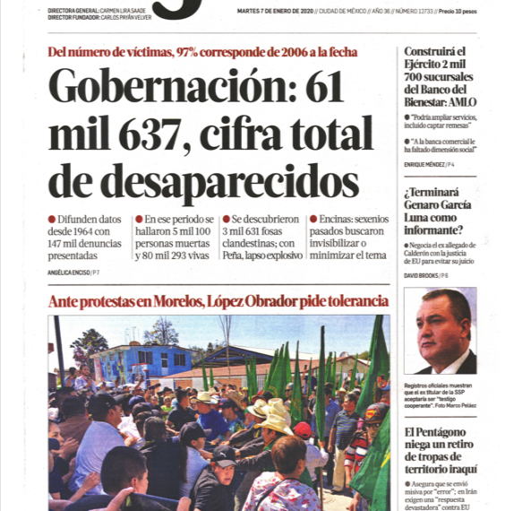 Gobernación: 61,637 cifra total de desaparecidos