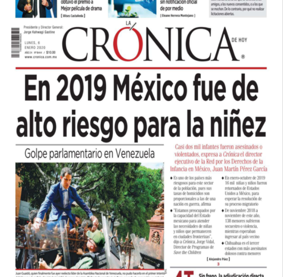 En 2019 México fue de alto riesgo para la niñez