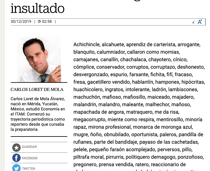 El gran insultador exige no ser insultado