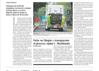 Frenan elección en SUTGCDMX