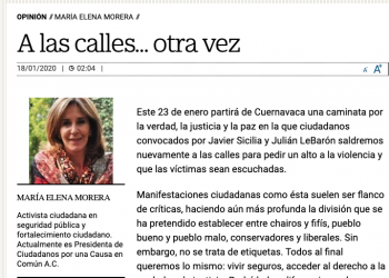 A las calles… otra vez (Caravana por la verdad, justicia y la paz)