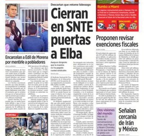 Cierran en SNTE puertas a Elba