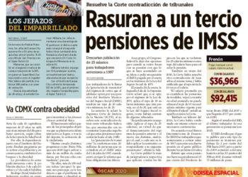 Rasuran a un tercio pensiones de IMSS