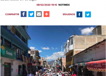 Integrantes de la familia LeBarón marchan en Chilapa