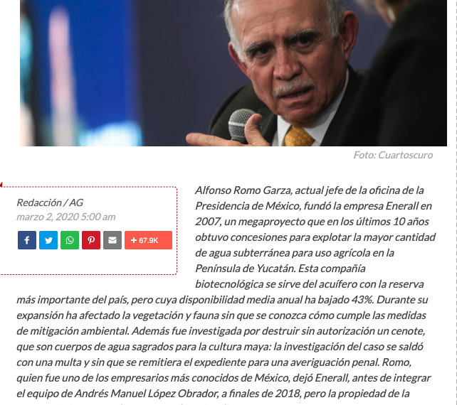 Alfonso Romo: cacique del agua en el paraíso maya