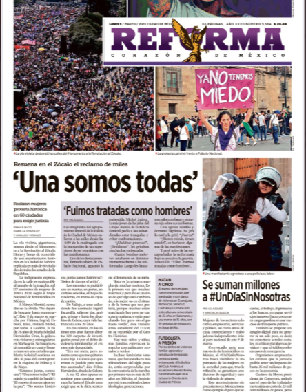 #8-9M “Una somos todas”