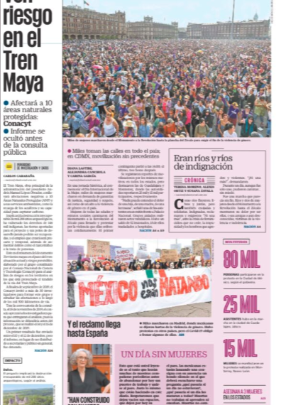 Día de la mujer: Protestan y hacen historia