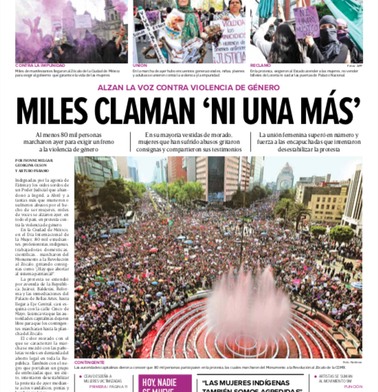 Miles claman “Ni una más”