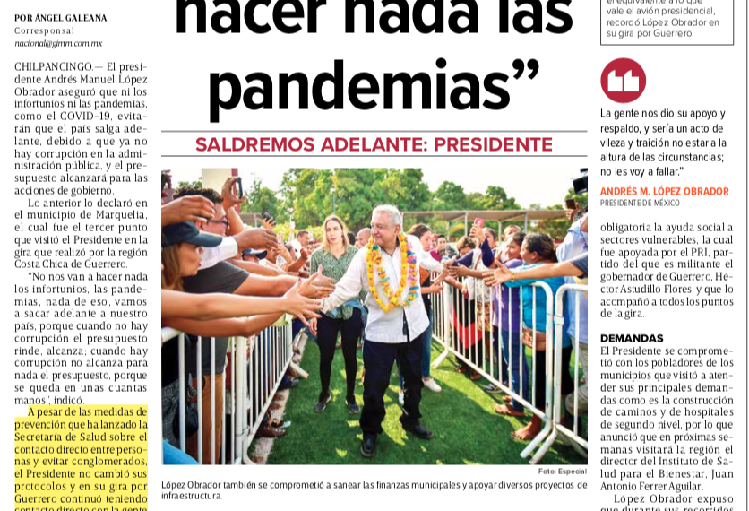 AMLO: “No nos van hacer nada las pandemias”