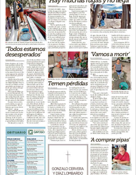 Enfrentan COVID-19 sin agua