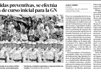 En crisis por Covid-19 y sin medidas preventivas se lleva a cabo evento de GN