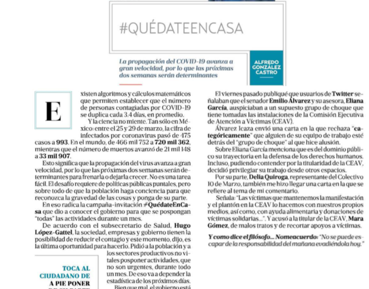 NOTA aclaratoria sobre la falsa intromisión en manifestantes contra la CEAV
