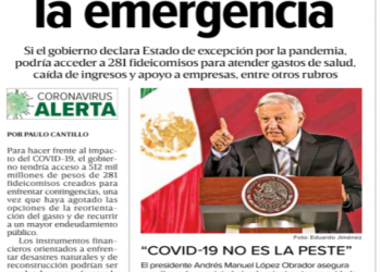 Hay 512 mil mdp para enfrentar la emergencia