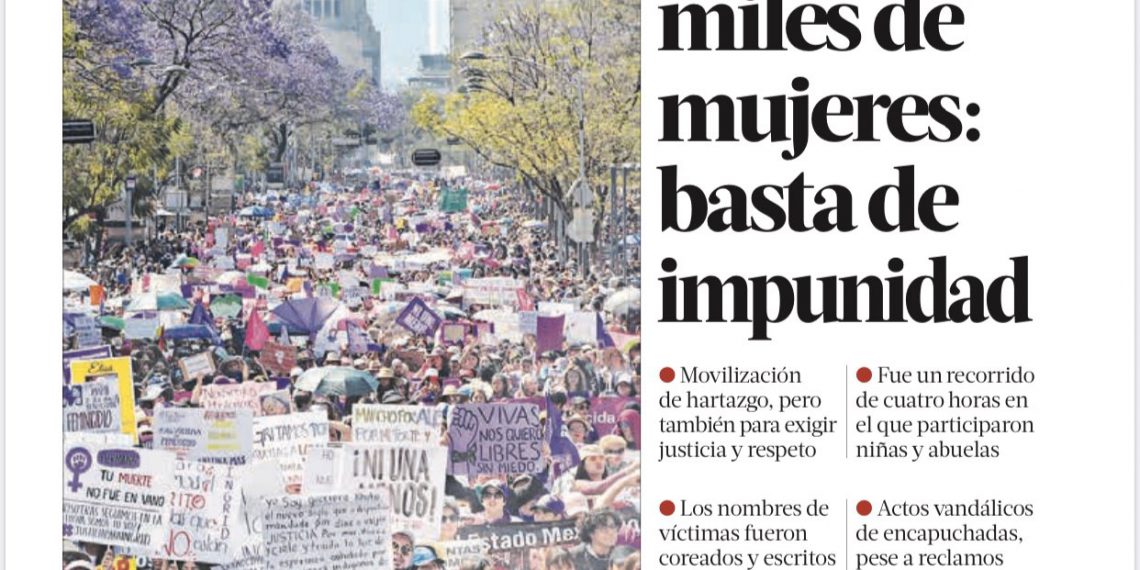 Claman miles de mujeres: basta de impunidad