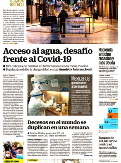 Acceso al agua, desafío frente al COVID-19