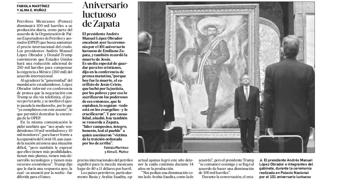 Tras acuerdo con Trump, PEMEX reducirá 100 mil barriles diarios