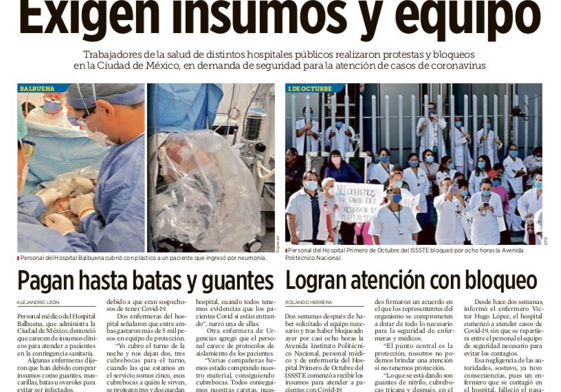 Aumentan reclamos del personal del IMSS e ISSSTE