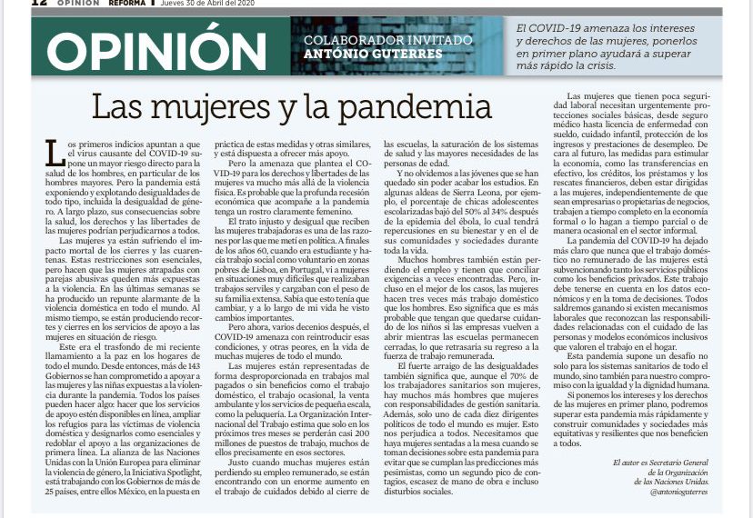 Las mujeres en la pandemia