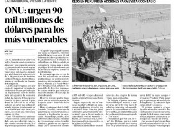 ONU: urgen 90 mmd para los más vulnerables