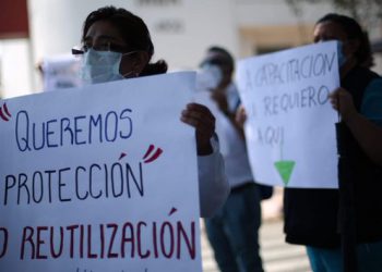 Personal de salud del INER protesta por falta de material
