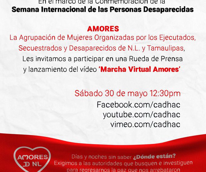 Marcha Virtual Amores por los desaparecidos