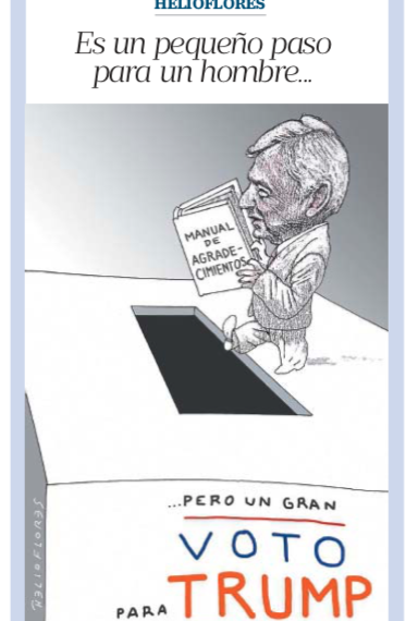 Es un pequeño paso para un hombre…y un gran VOTO para Trump