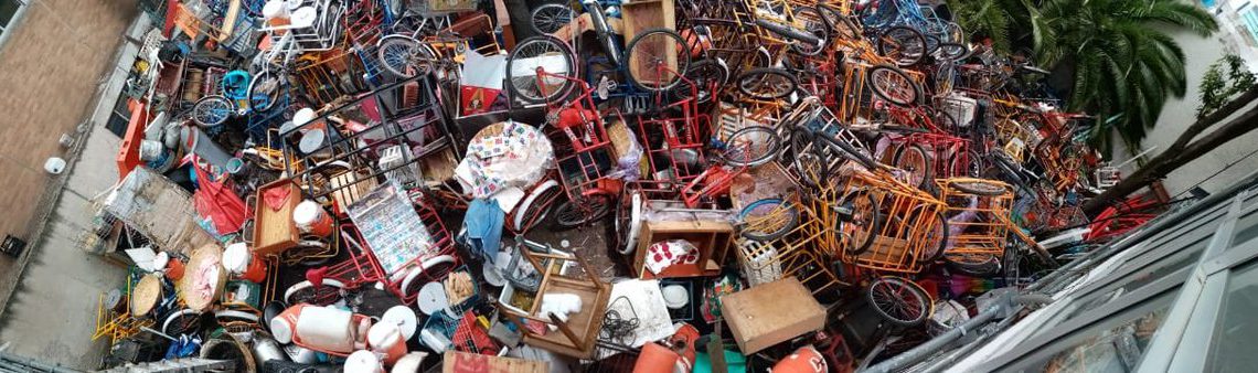 Decomisan 140 triciclos en Polanco y los arrumban para ser destruidos