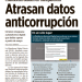 Atrasan datos anticorrupción