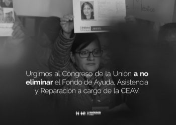SOS el MNDM hace un llamado urgente a que el Congreso de la Unión a no desaparecer el Fondo de Ayuda, Asistencia y Reparación a cargo de la CEAV