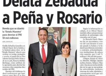 Delata Zebadúa a Peña y Rosario