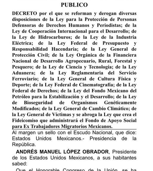 Se consumó la traición a víctimas y familiares de personas desaparecidas, a defensoras y defensores de #DDHH y periodistas en #Mexico