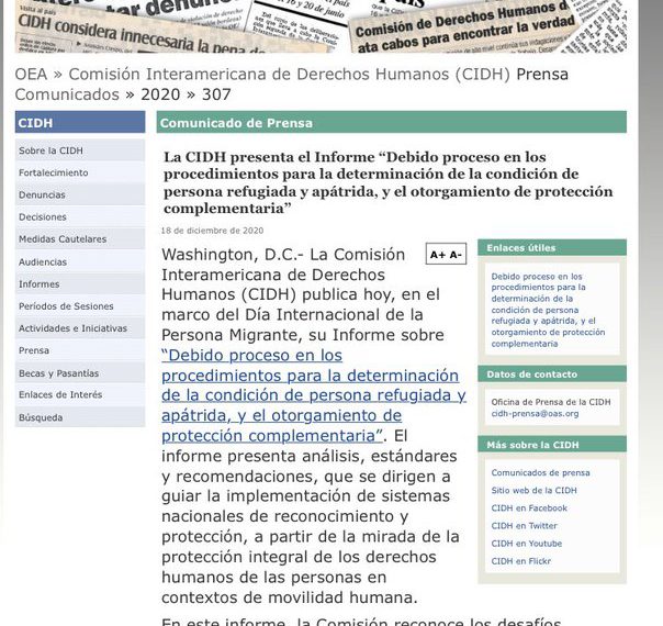 Informe de la CIDH en el #DíaInternacionalDelMigrante
