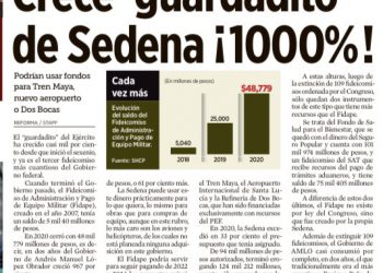 Crece guardadito de Sedena 1000%