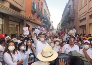 Con Xavier Nava Marcha por la Dignidad y Democracia