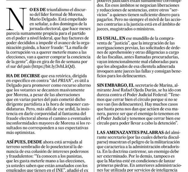 El almirante y “los enemigos”