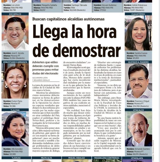 Hoy inicia un nuevo período en las alcaldías de la #Cdmx