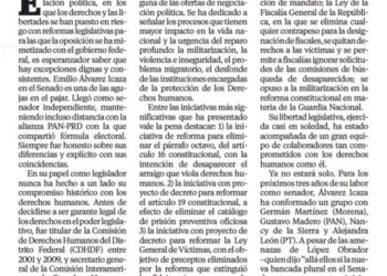 Emilio Álvarez Icaza, el congresista congruente