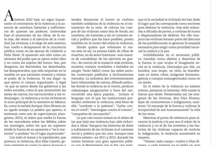 La invisibilidad de las víctimas