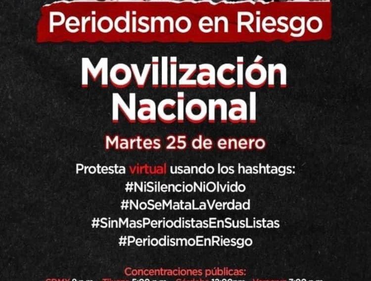 Movilización nacional en contra de las agresiones y asesinatos de periodistas