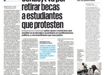 Conacyt suspenderá becas por participar en protestas
