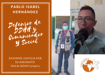 Asesinan a defensor y comunicador social de la Red de Lempira/ COFADEH