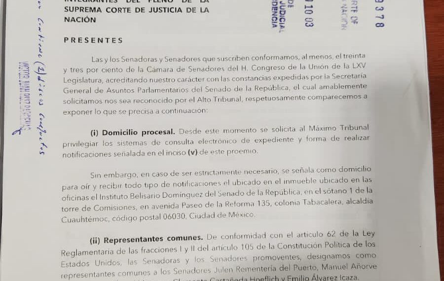 El Grupo Plural presentó ante la SCJN  siete acciones de inconstitucionalidad