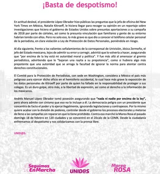 ¡Basta de despotismo!